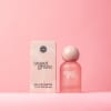 Wrapped in a dreamy frosted pink bottle with a glossy pink ball