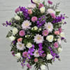 Our beautiful soft colors of lavender, white and pink standing spray. A