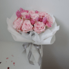 A joyful all‑pink bouquet featuring roses, tulips, and complementary spring blooms. Designed