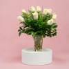 Say they are in your thoughts with a dozen white roses. 