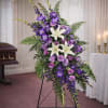 The Lavender Memories Standing Spray from FloralFabulous is a beautiful and heartfelt