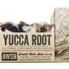 Yucca Root bar soap with a kraft paper label and marbled brown and cream top.