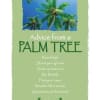 A palm tree themed greeting card with a beach scene and text.