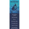 Tall blue bookmark with mermaid silhouette and whimsical advice text.