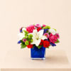 A lively and colorful arrangement that adds a touch of joy and