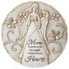 Round angel memorial plaque with the words Mom Forever with the angels Always in our Heart