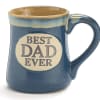 Blue ceramic mug with "Best Dad Ever" text