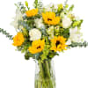 Sunflowers make everyone smile and this bouquet certainly aims to do just