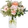 A bouquet as sweet and tender as a fresh apricot, with roses