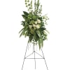 Peaceful white roses and gorgeous green hydrangea create an unforgettably elegant spray