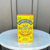 Box of Hampstead Organic Lemon & Ginger herbal tea on a round marble table
