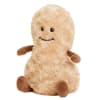 Plush smiling teddy bear with tan fur and brown limbs