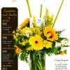 Bright sunflowers and sunny yellow daisies make a bold, cheerful opening for