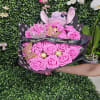 CUT PINK STITCH BOUQUET WRAPPED IN ANY PAPER PREFFERED