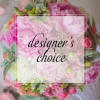 Pink and white mixed bouquet with a designer's choice label