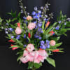 Striking combination of tulips and peonies for a classic look. Treasured spring