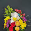 What could brighten someone's day better than a snuggly bear surrounded by