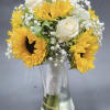 Bridal bouquet with sunflowers. If you want to stand out, then this