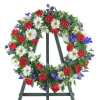 Patriotic Tribute Wreath is a heartfelt expression of honor, remembrance, and respect.