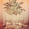 This tall centerpiece is a striking decorative designed.  Victorian style lushly