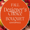 Fall designer's choice bouquet and centerpiece with mixed flowers