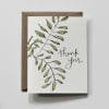 Thank you card with a leafy branch design