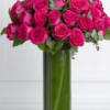 A vibrant and eye-catching arrangement featuring 36 premium hot pink roses, designed