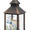 Bronze lantern with a dragonfly memorial insert