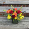 Celebrate fall with this cutie arrangement including roses, daisy, carnations and snapdragon.