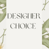 Floral-patterned card with the words "DESIGNER CHOICE"