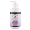 Bottle of lavender blossom goat milk body lotion with a pump dispenser