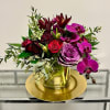 Rich burgundy, red, and purple are blended together to create a unique
