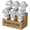 Box of memorial plant picks with butterfly designs and sympathy messages