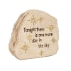 Decorative memorial stone with the words "Tonight there is one more star in the sky"