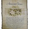 Decorative wall hanging with white flowers and the words Amazing Grace