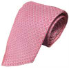 Pink patterned necktie on a white background
