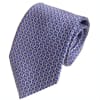 Blue patterned necktie on a white background