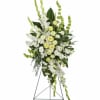 Our White &amp; Green Seasonal Sympathy Arrangements are thoughtfully designed using the