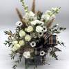 A beautiful, rustic blend of whites, browns, and creams designed in a