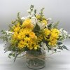 A beautiful and bright mix of yellows and whites designed in a