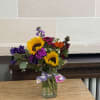 A fully WI grown bouquet in a vase.

