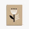 Get well soon card with a simple flower graphic