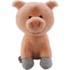 Plush pig stuffed animal with a peach body and gray feet