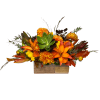 A spicy mix of dazzling fall colors with gorgeous lilies, fully bloomed