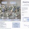 white and light blue birthday table arrangements 5/30/20226 free delivery