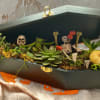 What a cute way to show off your succulents! Add a spooky