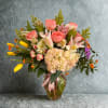 Spring full mix of beautiful flowers combined to bring cheer, joy and