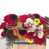 Roses , Orchids ,Lotus seeds other in 10" glass container ,7"- 8"