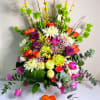 Our condolences is a floor piece that can also be placed on