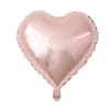 Pink heart-shaped foil balloon on a white background